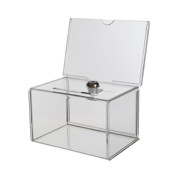 Transparent Acrylic Box With Lock Product Display Storage Box