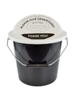 Charity collection bucket black