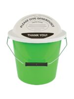 Charity collection bucket green