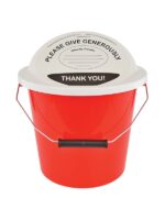 Charity Donation bucket red