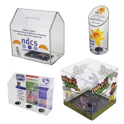 Clear Collection Boxes